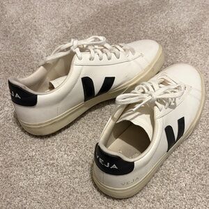 Veja Campo Leather White and Black Sneakers